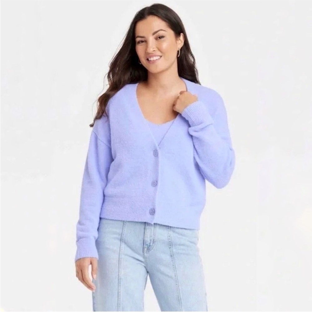 Target- A New Day Fuzzy Cardigan and V-Neck Fuzzy Sweater Tank